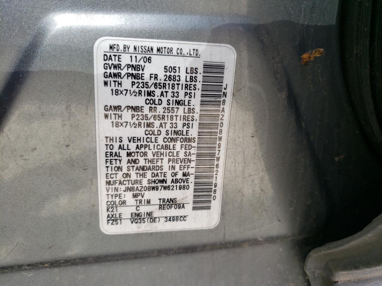 Nissan Murano Sl Image 11