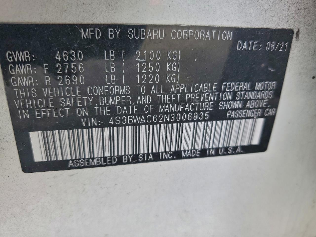 Subaru Legacy Premium Image 7