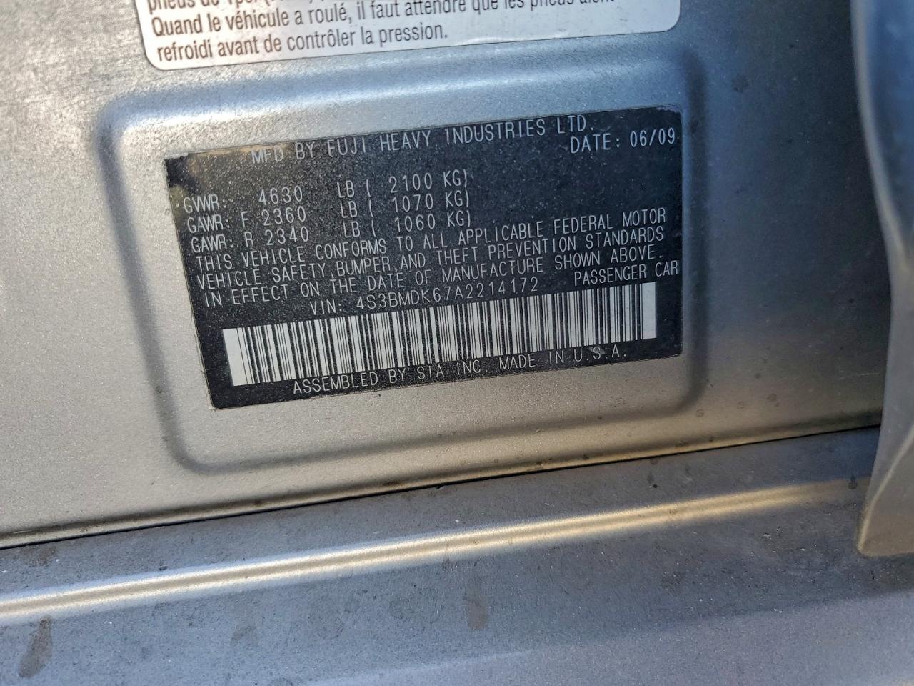 Subaru Legacy 3.6r Limited Image 11