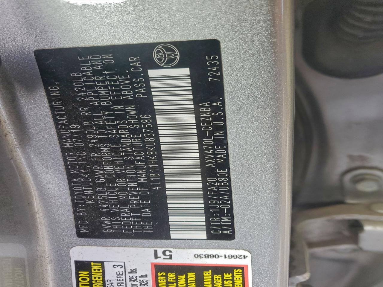 Toyota Camry L Image 12